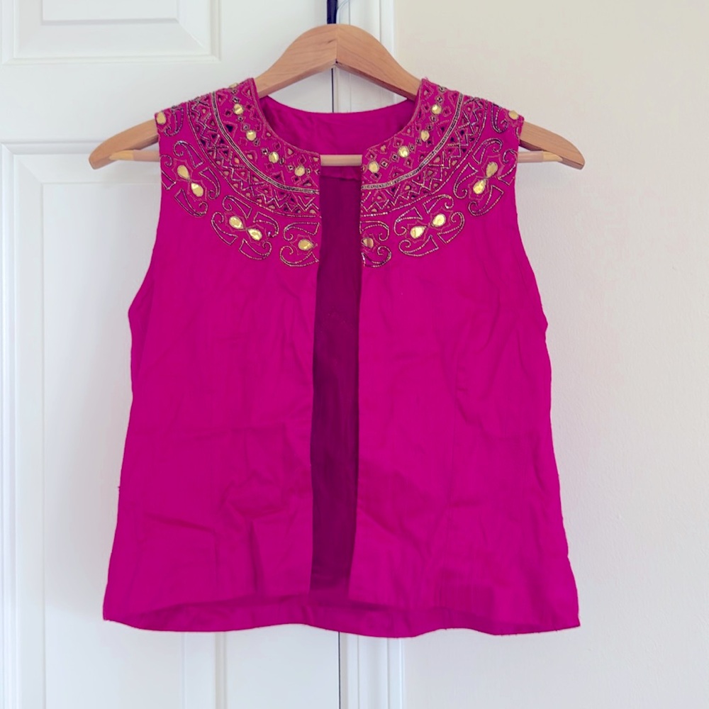 Custom made beaded indian vest jacket